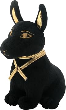 SUMMIT COLLECTION Black and Gold Ancient Egyptian Anubis Dog Puppy Small Plush Doll