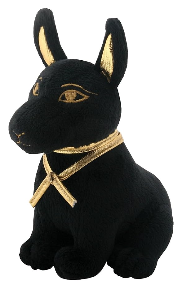 SUMMIT COLLECTION Black and Gold Ancient Egyptian Anubis Dog Puppy Small Plush Doll by SUMMIT COLLECTION - Used condition - US$15.64