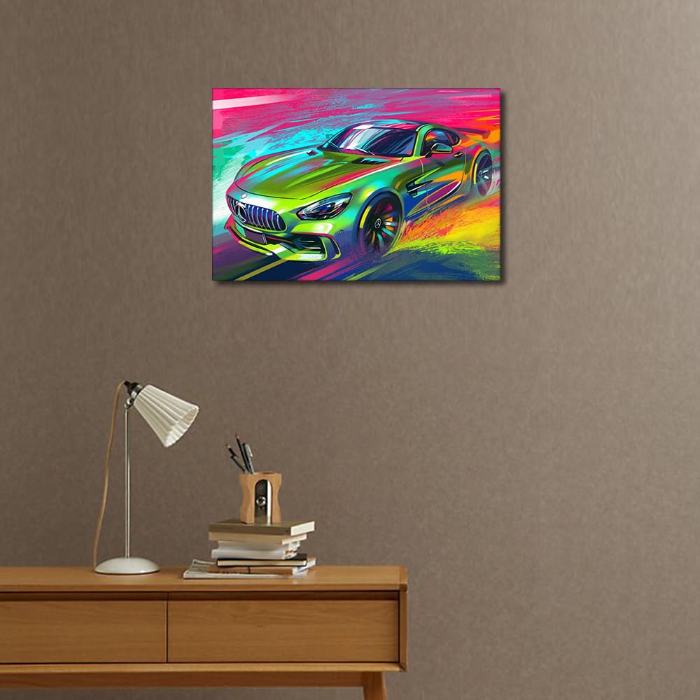 TISHIRON TUMOVO Car Canvas Painting Wall Art for Boys Room Decor, Supercar Poster Home Decor for Living Room Bedroom Office - Image 3