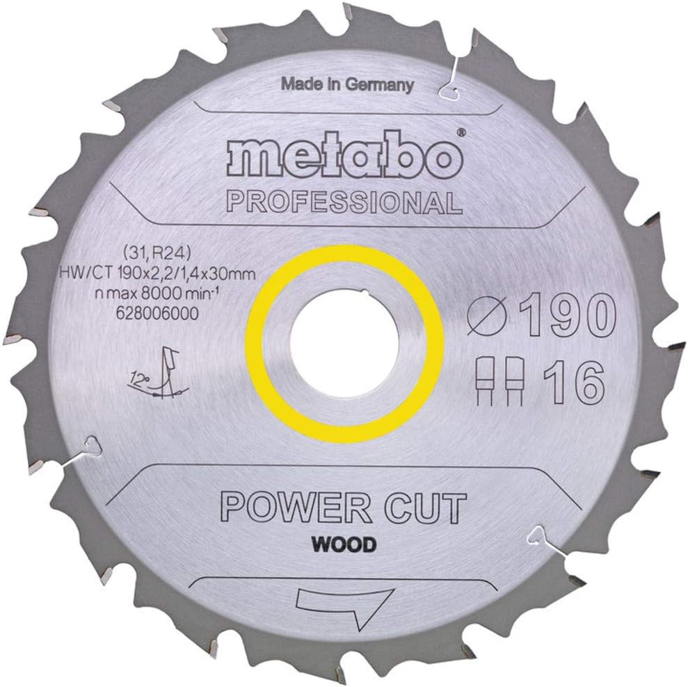 Metabo 628004000 Circular Saw-Blade HW/CT 190x20, 14 WZ, Green