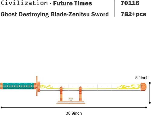 Miniatura 5 de JMBricklayer Juego de construcción de espada de anime para cosplay luminoso 70116 para adultos, juguete modelo de construcción de espada, juego de