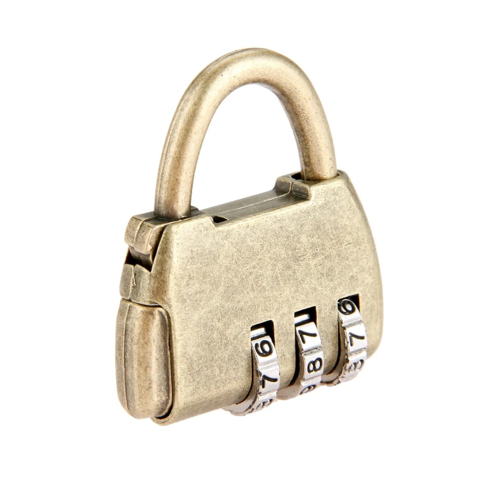 Antique Bronze Password Locks Jewelry Chest Box Digital Padlock Furniture Hardware 35x40mm 1Pcs