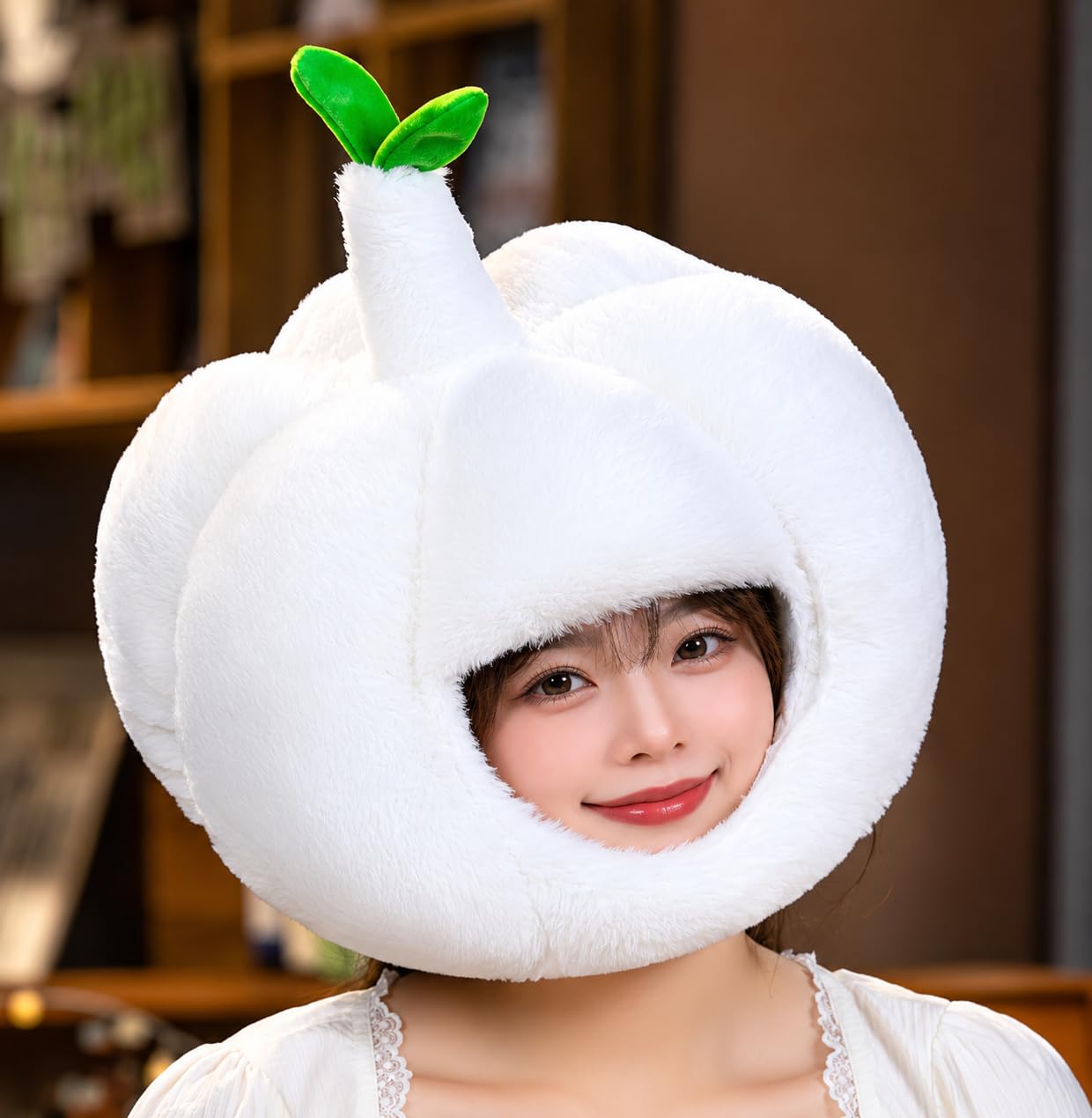 Amazon.co.jp: [DOKiDOKi] にんにく 帽子 コスプレ【可愛い】 変身 頭