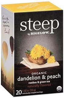 Bigelow Tea - 有機タンポポを急な&桃の紅茶 - 1ティーバッグ