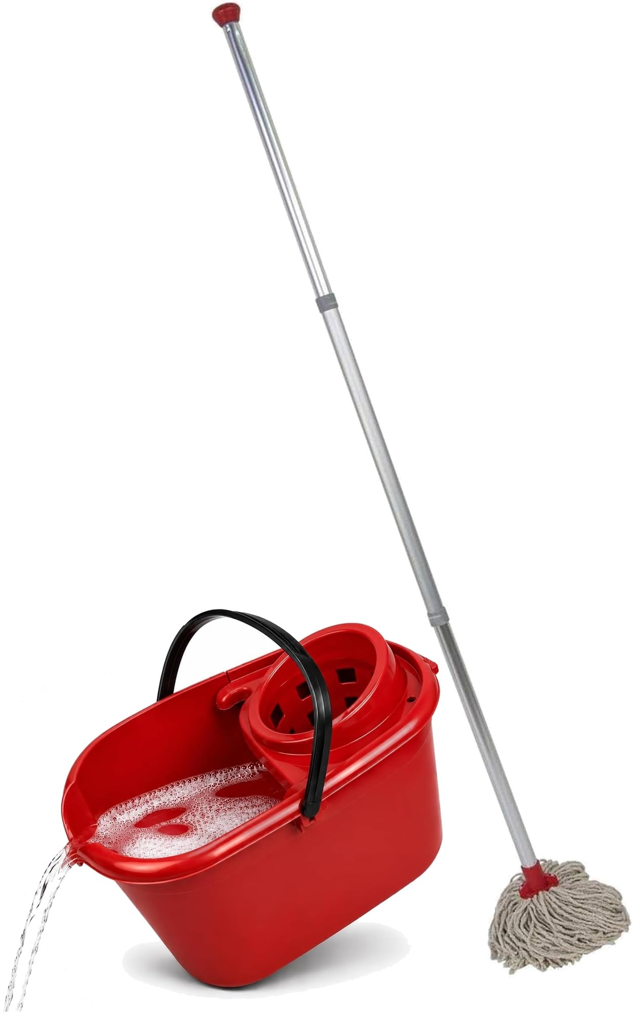 Abbey Professional Mop and Bucket Set Heavy Duty with Wringer and Two Traditi...