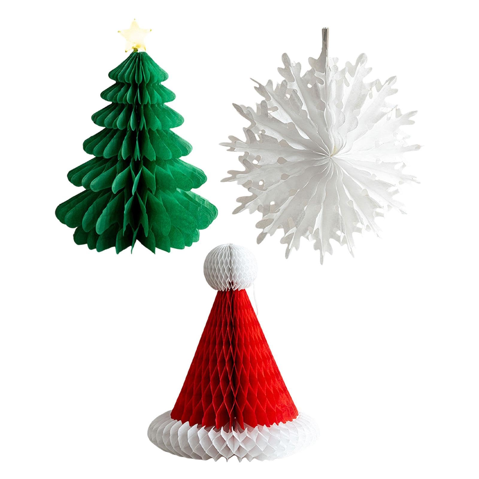 Suspensions de Noël en papier alvéolé pour sublimer votre centre de table de fête