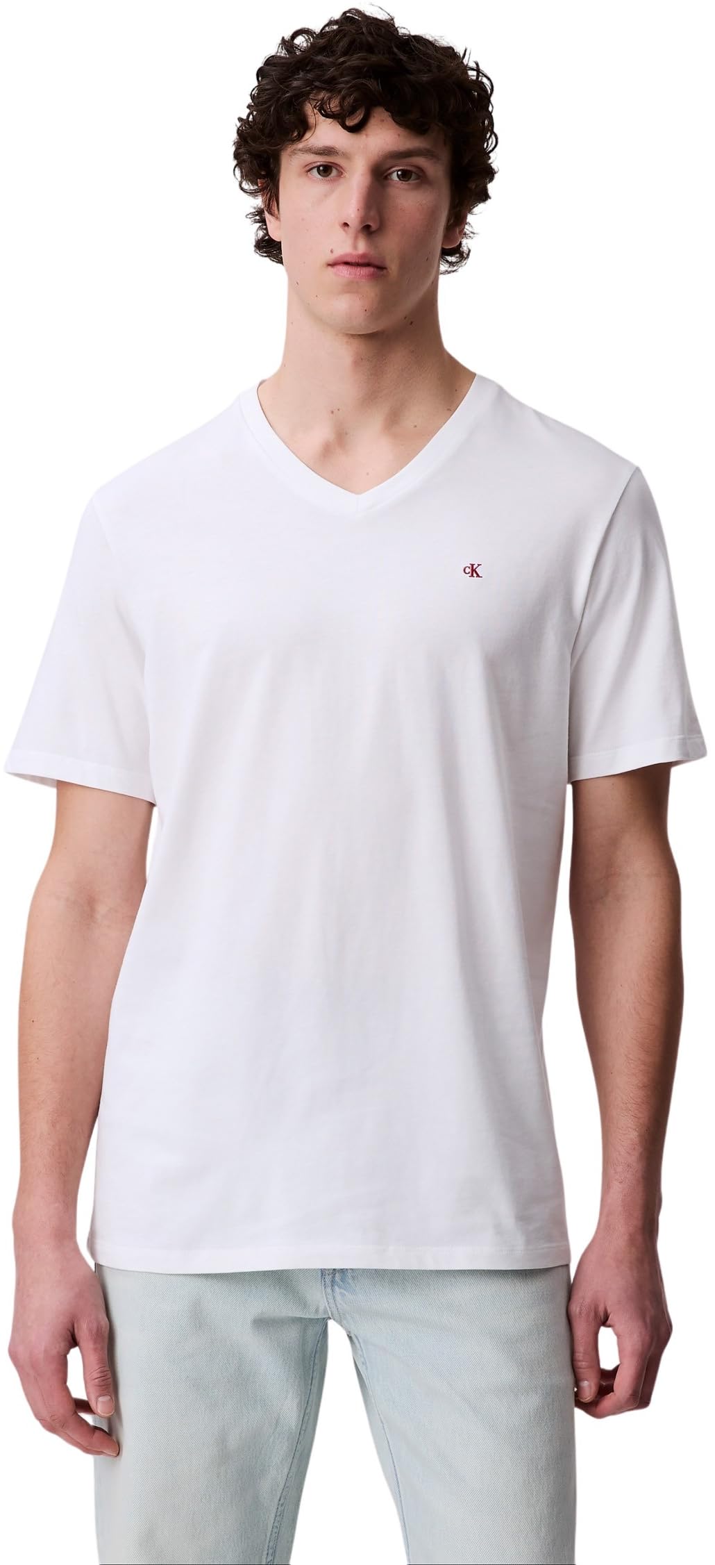 Calvin Klein Bianco Cotton Men T-Shirt - L