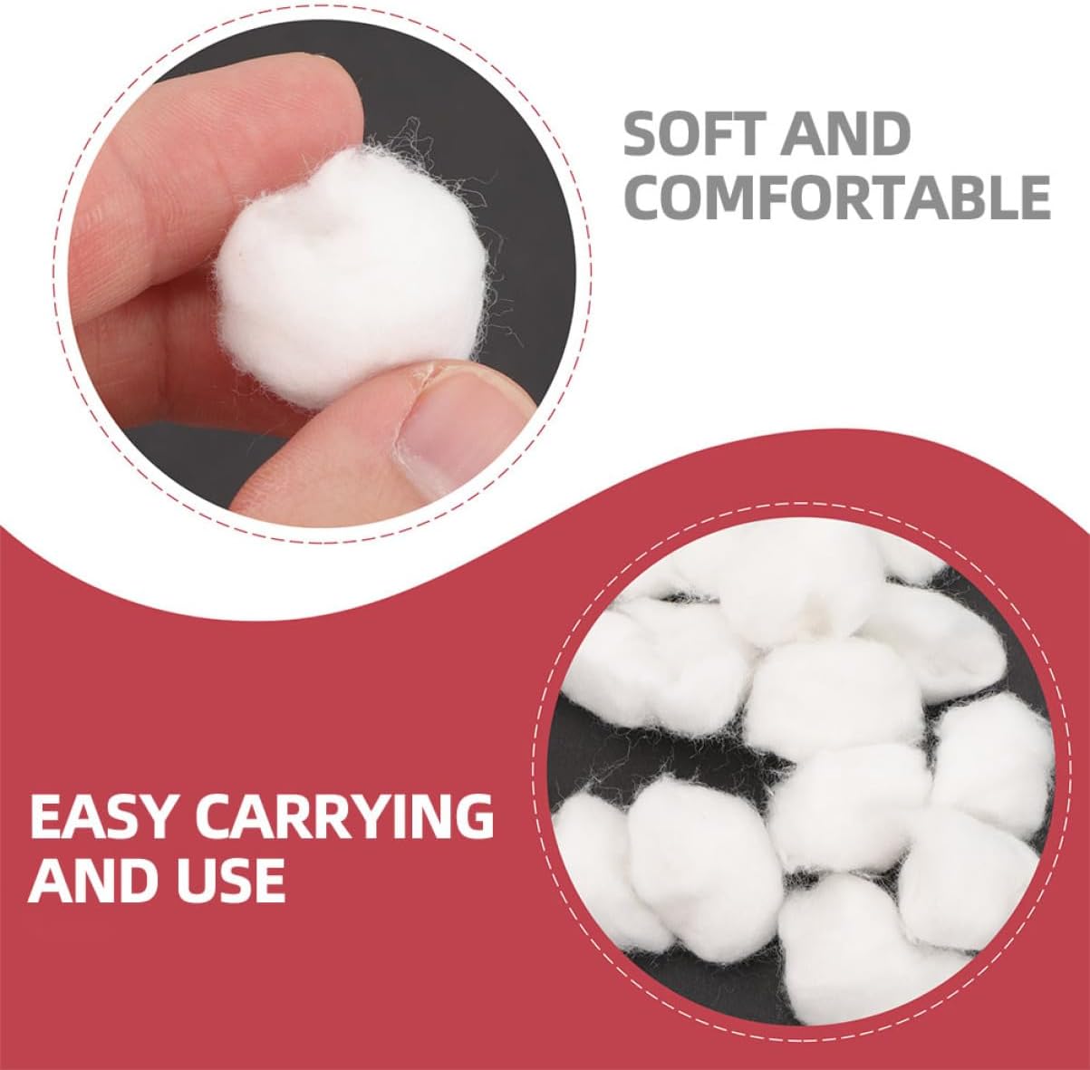 CALLARON 4Packs High Absorbency Nail Polish Cotton Balls for Gentle Nail Cleaning Soft and Portable for Effortless Nail Care