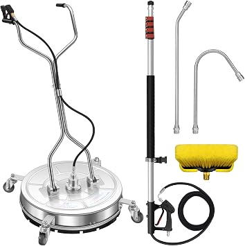 Lidodola 24 Pressure Washer Surface Cleaner and 24FT Telescoping Wand