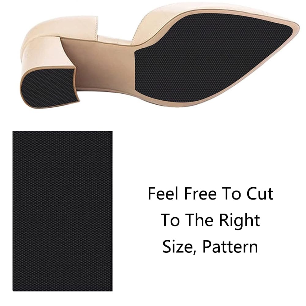 5 paar antislip schoenpads, zwarte rubberen schoengrepen aan de onderkant van schoenen, beschermer voor hiel en zool, reparatievellen voor laarzen, leren schoenen, hoge hakken