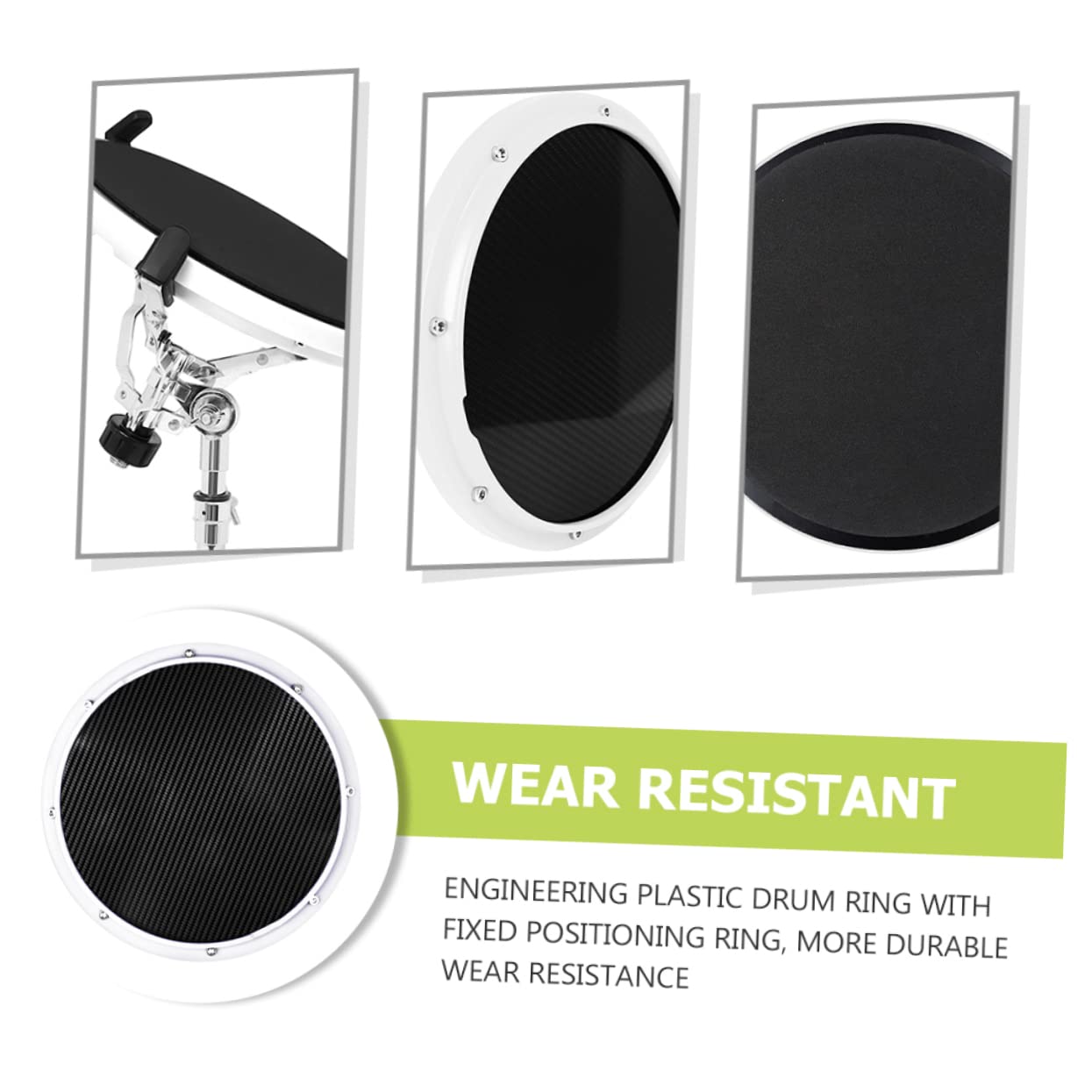 Toddmomy Pad de Entrenamiento de Batería de Fibra de Carbono de Color Claro para Principiantes Metrónomo para Práctica Silenciosa en Casa