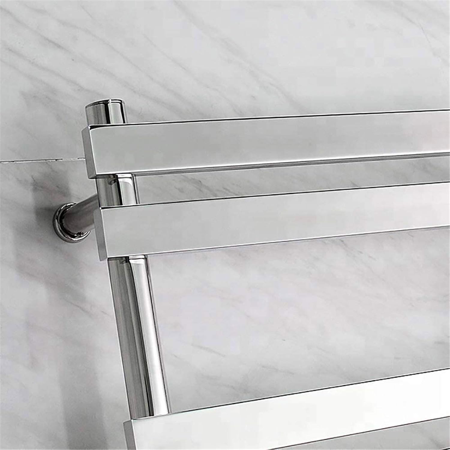 Bathroom Wall heaterTowel Warmer,HeatedTowel Rack,Towel Drying Rack Wall-Mounted Square 8 Bars Stainless Steel Electric Heated Towel Rack Home Bathroom Accessories(