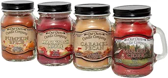 Our Own Candle Company Fall Assortment 4 Pack Mini Mason Jar Candles