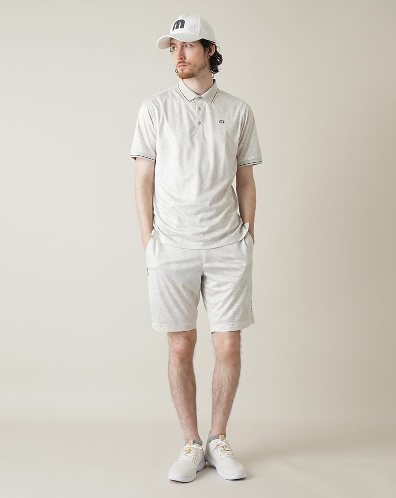 トラビスマシュー　ポロシャツ　新品未使用　ホワイト×ベージュ　XL TRAVISMATHEW TRAVIS MATHEW トラビスマシュー 半袖ポロシャツ