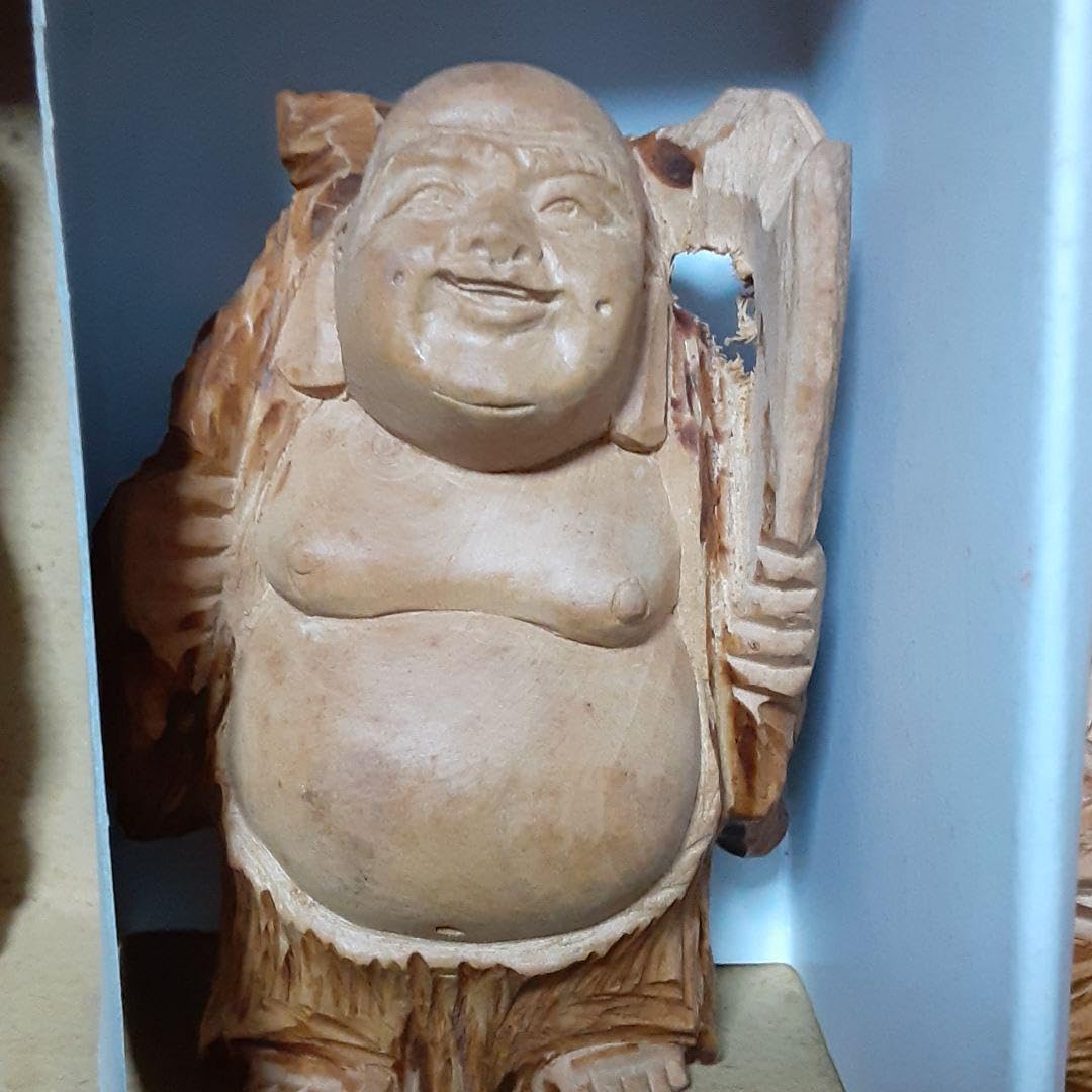 Amazon｜七福神7体セット 一刀彫 木彫り サイズ高さ約11cm幅約6cm