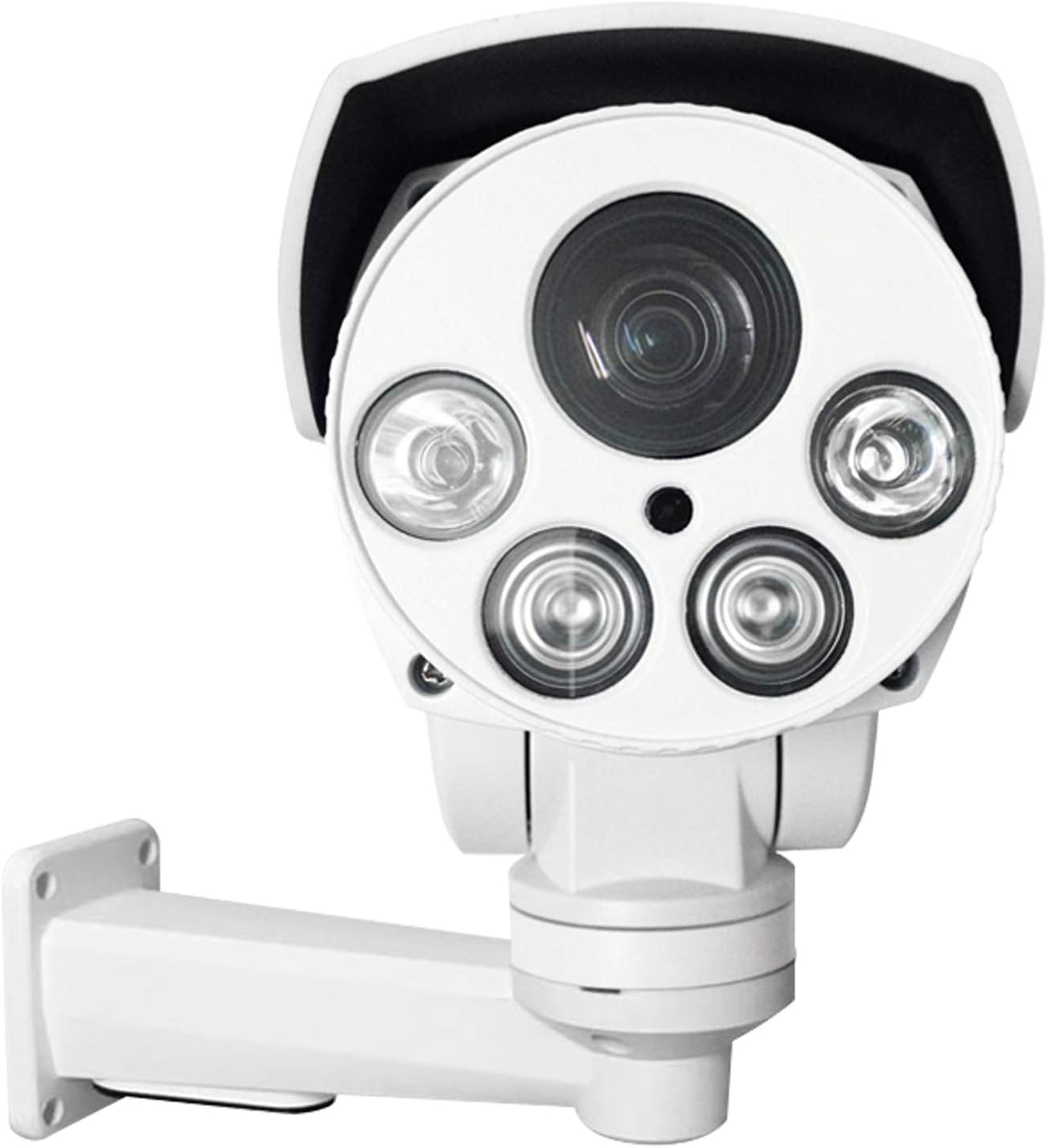 Rsrteng PTZ Outdoor Security Home Camera 1080p HD PoE H.265 IP Security Monitor IR Night Vision 2MP 10X Optical Zoom Video Surveillance IP66 Waterproof CCTV Mini Camera with TF Card Slot & Bracket