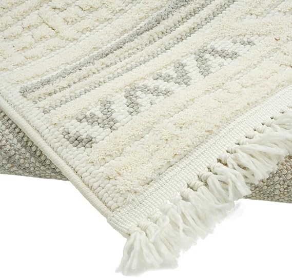Aden Levini Dokuma Halı | Makinede Yıkanabilir | Modern Halı | Kilim ve Yolluk | Gri | 160 x 200 cm | Model LVN01