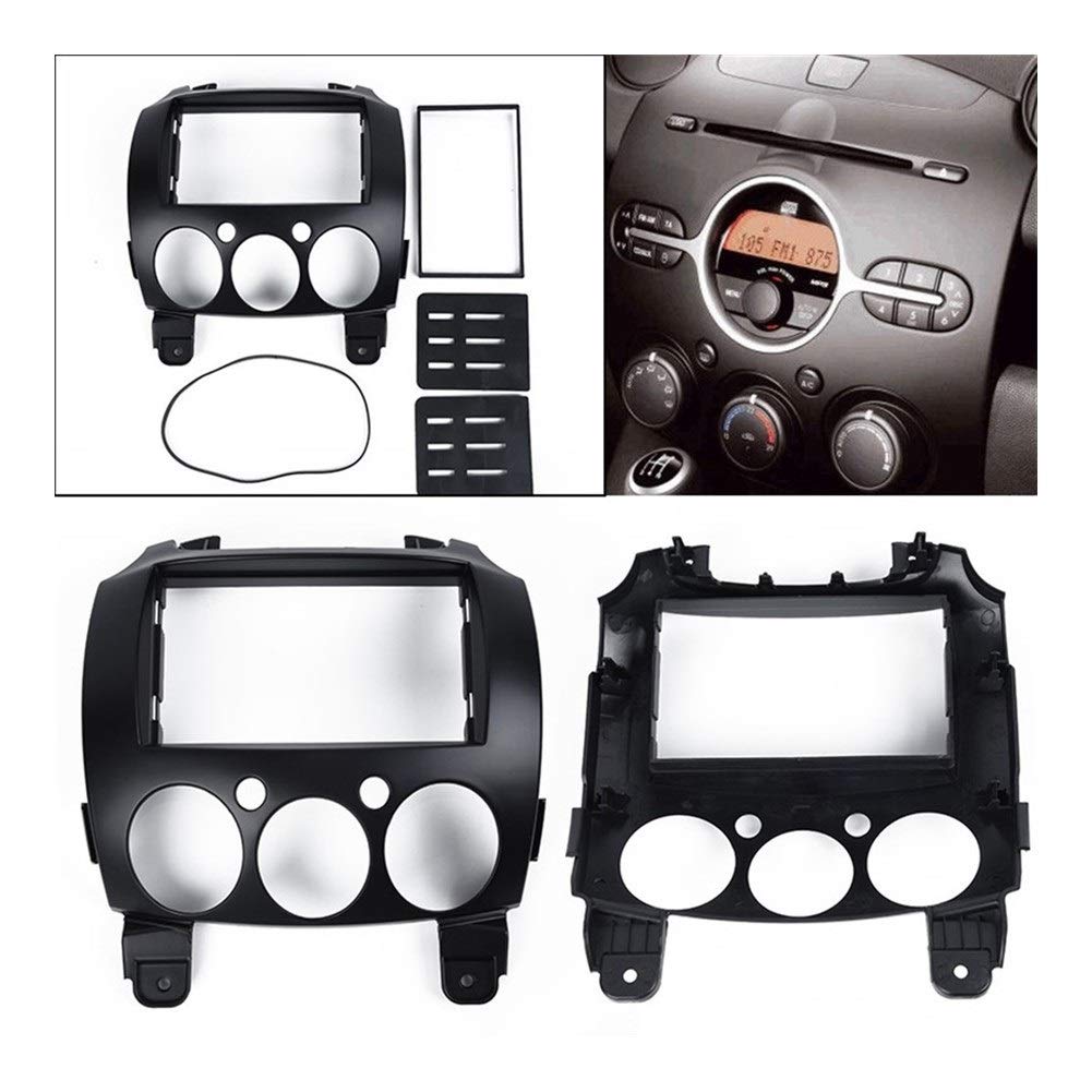 For Mazda, 2/Demio 2007-2014 Reemplace los kits de panel de fascia de radio estéreo for automóvil 2-Din Marco estéreo para coche