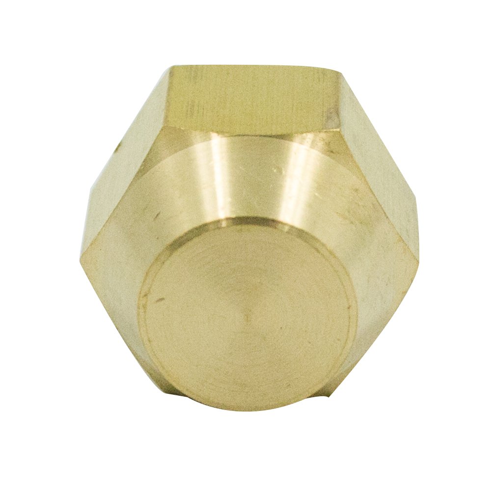 Brass CA360 Flared Tube Fitting, SAE 45 Degree Flare, Cap, 1/2" Tube OD (Pack of 20)