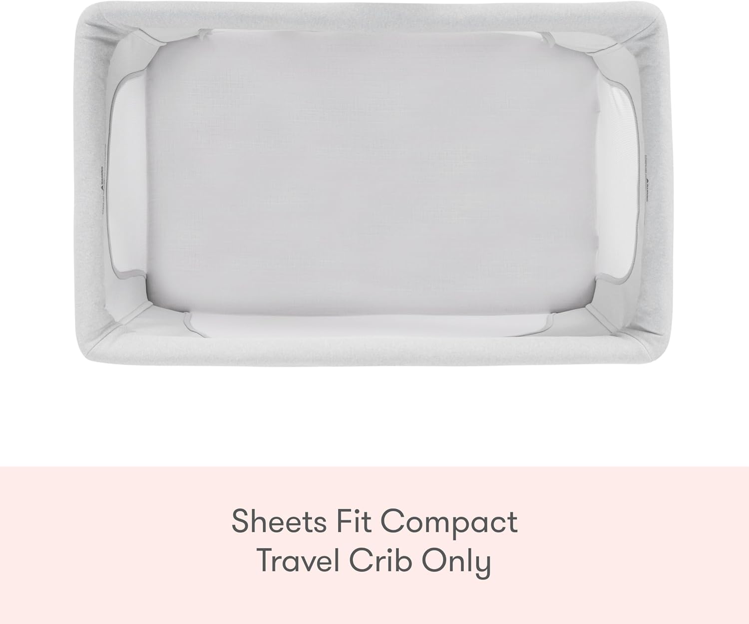 Newton Baby Fitted Sheets for Compact Travel Crib & Play Yard Floor Pad (2-Pack) - Ultra-Breathable, Washable and Ultra-Soft, 100% Cotton, 34" x 48", Grey