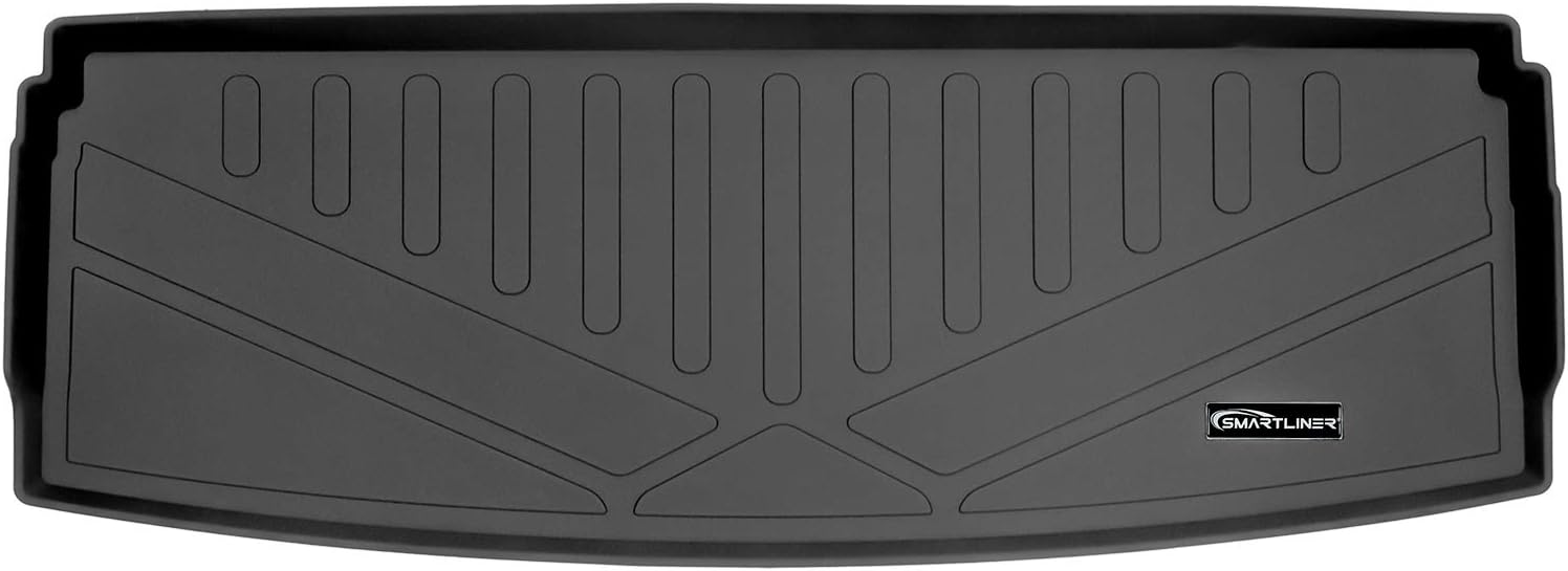 SMARTLINER Cargo Trunk Liner Floor Mat Behind 3rd Row Black Compatible with 2018-2022 Expedition/Navigator (no Max or L Models)