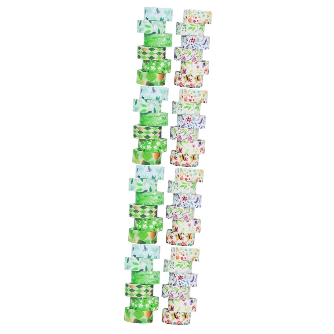 NUOBESTY 48rollen Dekorative Washi Tapes Mit Blumenmuster Dünnes Klebeband Für Scrapbooking Notizbücher Und Frühlingsdesign Leicht Abreißbar Vielseitig Einsetzbar