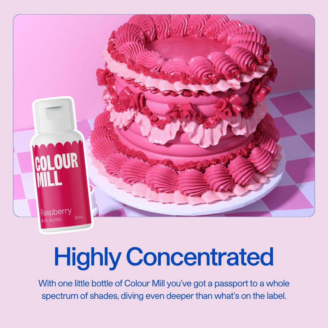 Colour Mill Oil-Based Food Coloring, 20 Milliliters (Assorted Pinks - Valentine's Set)