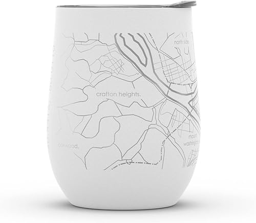 Vista 215 de Well Told Lexington Kentucky Map - Vaso de vino aislado con grabado de mapa de Kentucky, taza de acero inoxidable grabada (12 onzas, verde domingo)