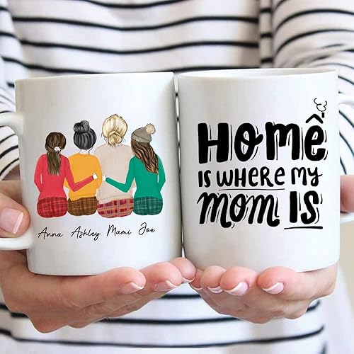 Miniatura 20 de Taza de café personalizada para la familia, como madre e hija, regalo personalizado para el día de la madre, cumpleaños, 11-15, taza de café
