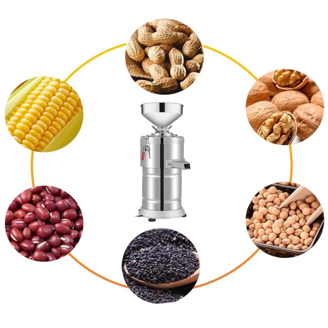 Machine à beurre d'arachide Machine à beurre de noix Broyeur à grains électrique Machine à beurre d'arachide Broyeur à sauce au sésame Maison/Commercial pour arachides, amandes