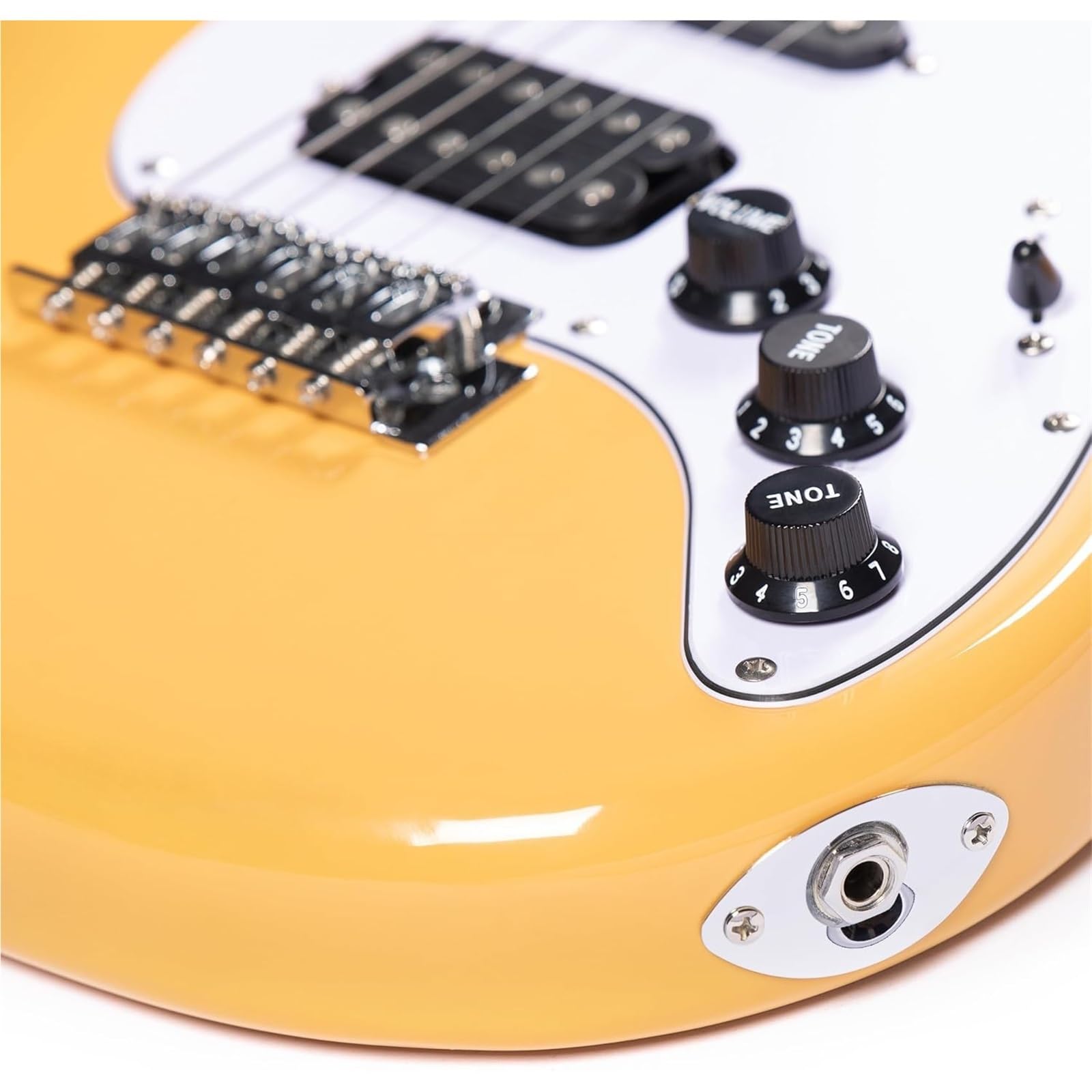 Gitara Elektryczna Instrumenty Muzyczne Gitara Elektryczna Praworęczna Solid Body Beginner Model 7 Strun Paulownia Wood SSH Pickup