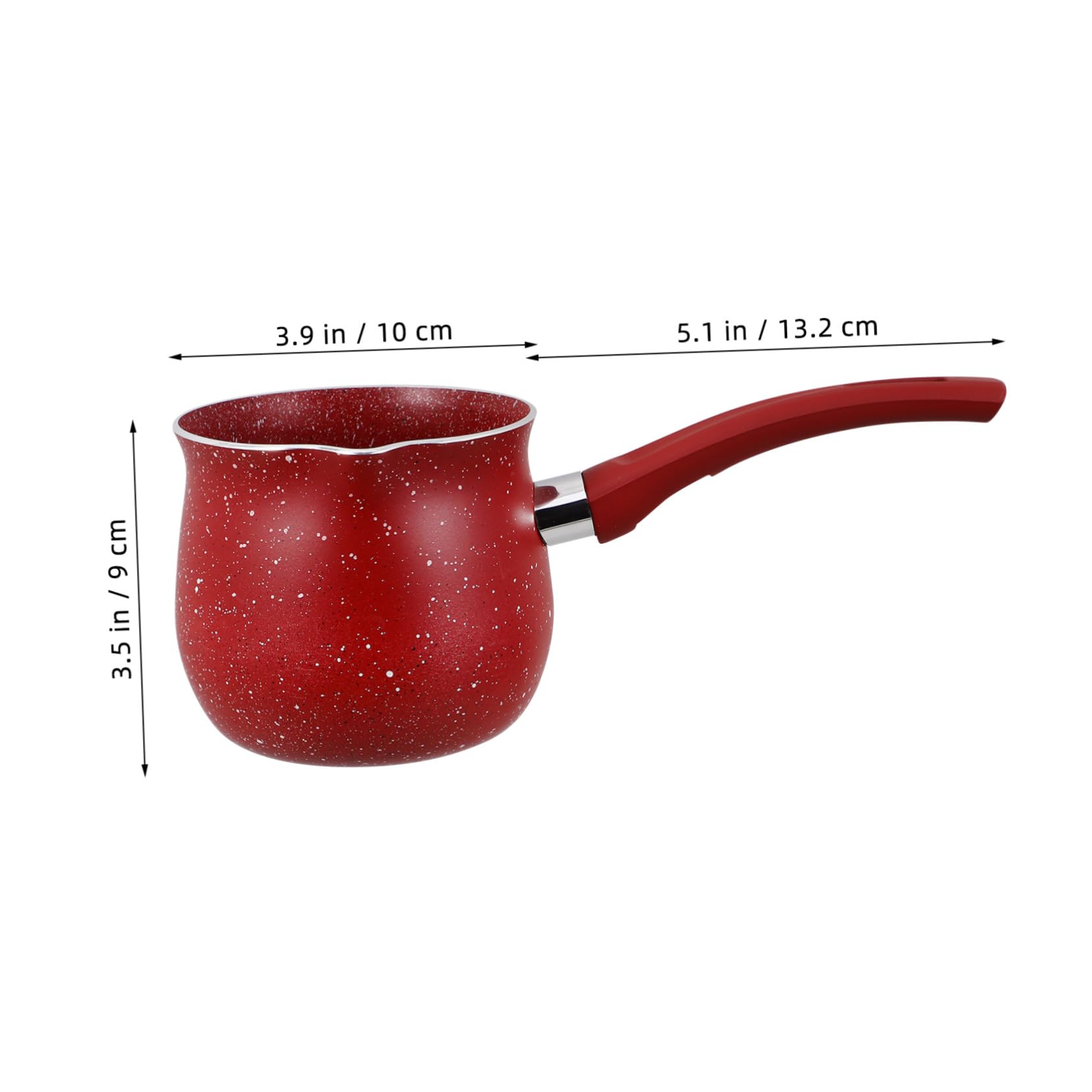 AUTSUPPL Butter Warmer Pan Stainless Steel Turkish Coffee Maker with Scaldproof Handle Compact Boiling Pot for Melting Butter Heating for Kitchens Offices