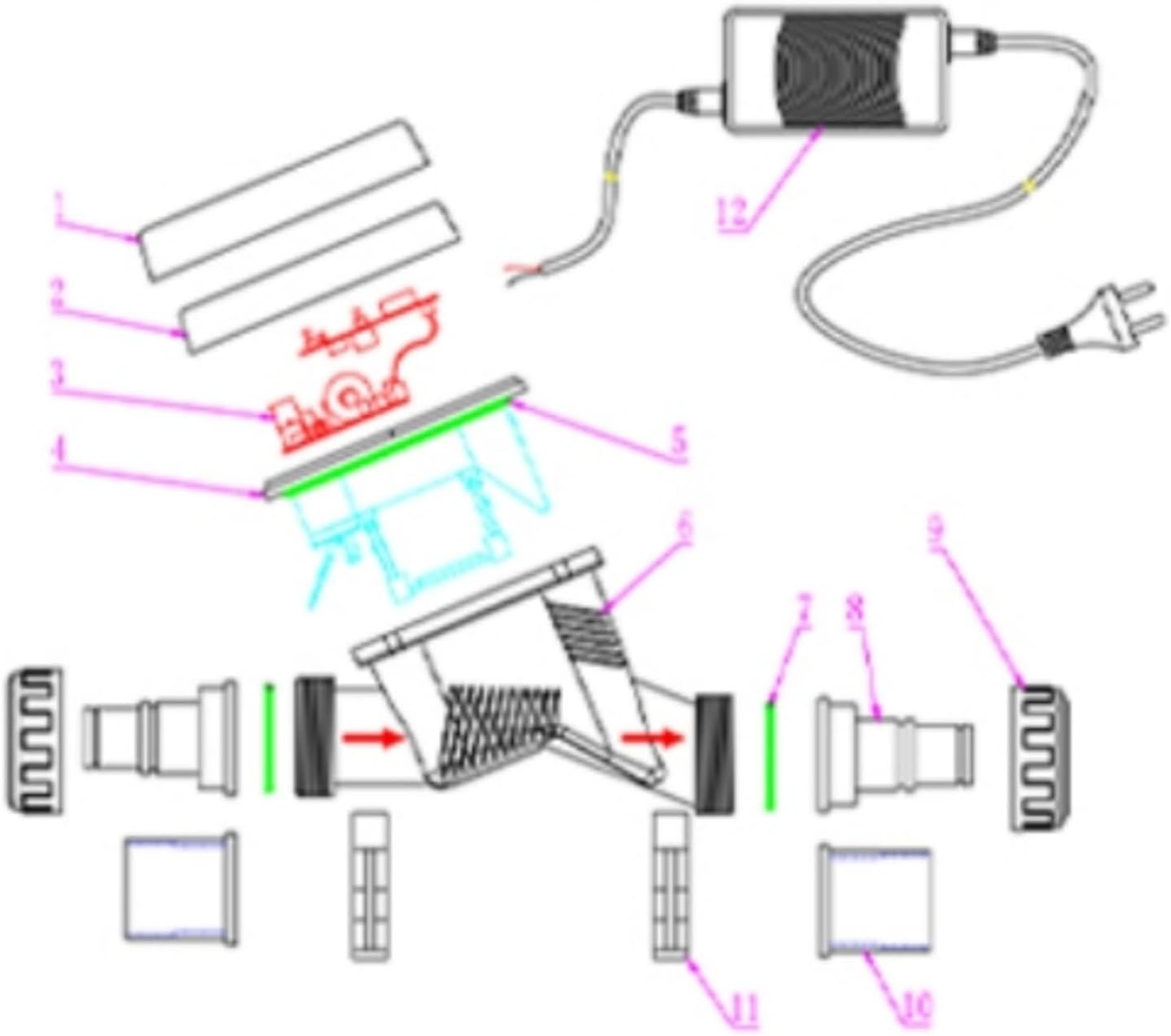 Salt Chlorine Generator YT-22CL / 22G – 11 Titanium Electrode Plates – Suitable for Pools up to 67 m³