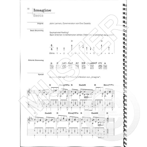 Musikverlag Dux Acoustic Pop Guitar Songbook Band 1 - Strumming and Picking - für Akustische Gitarre (Westerngitarre) - Notenbuch mit Online Audio und Dunlop Plek