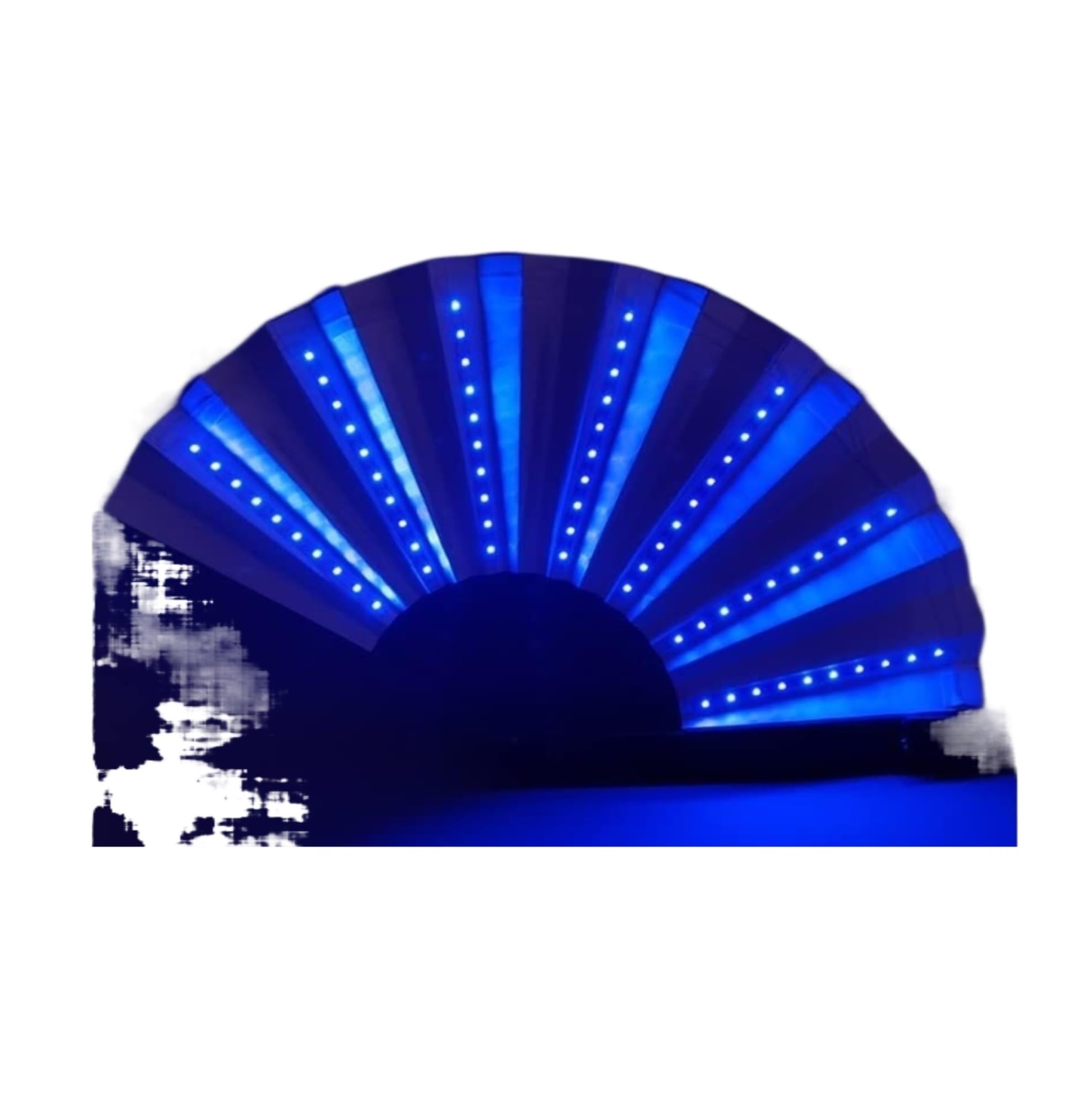 Abanicos Plegables Abanicos de Mano Ventilador Plegable LED Ventilador Luminoso Fiesta Equipo Luminoso Color Luminoso Ventilador Plegable Rendimiento de Fiesta Decorativo(Color:Azul)