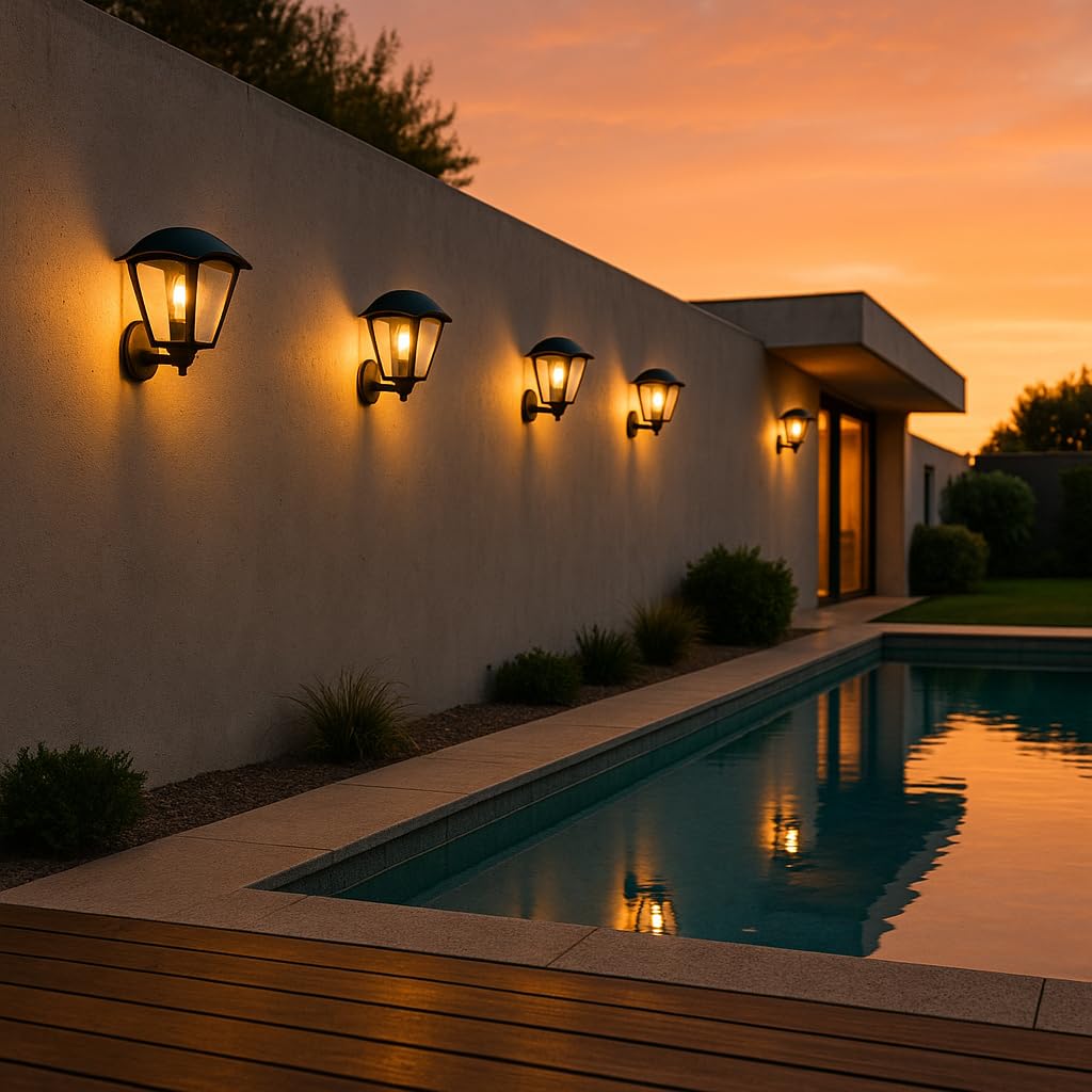 Aplique De Exterior Metálico Para Jardín ALICANTE Negro E27 |Eclairage Design - ARUM LIGHTING
