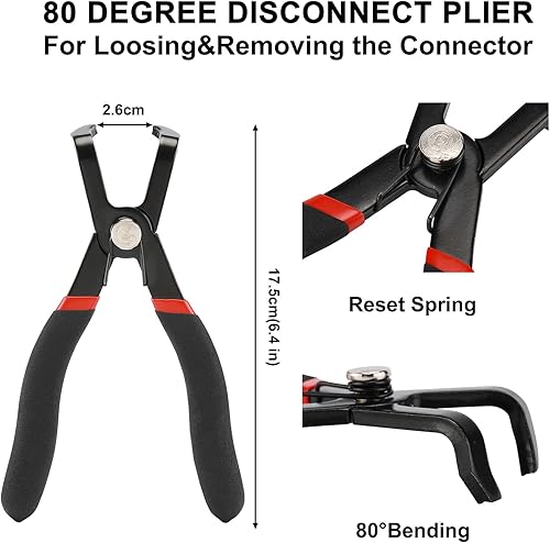 Miniatura 2 de Mayouko Juego de 4 alicates de línea de combustible, pinzas de filtro de combustible de 9 pulgadas, alicates de tubo de clip de gasolina de línea de