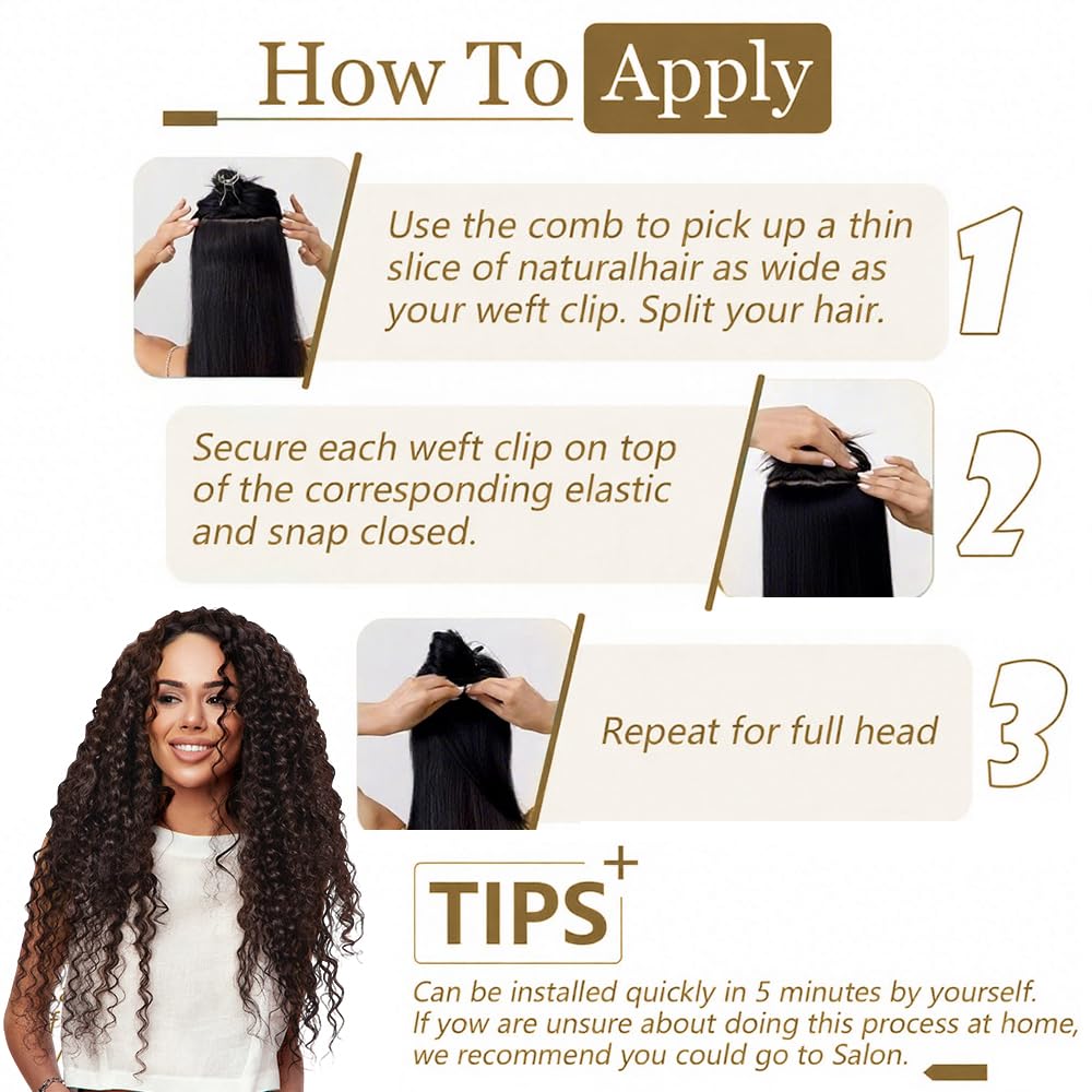 Postiche afro bouclé à clip fibre douce et résistante, confort longue durée, parfait pour look unique au quotidien, événements culturels, fêtes et concerts en plein air(Brun Foncé-4#)