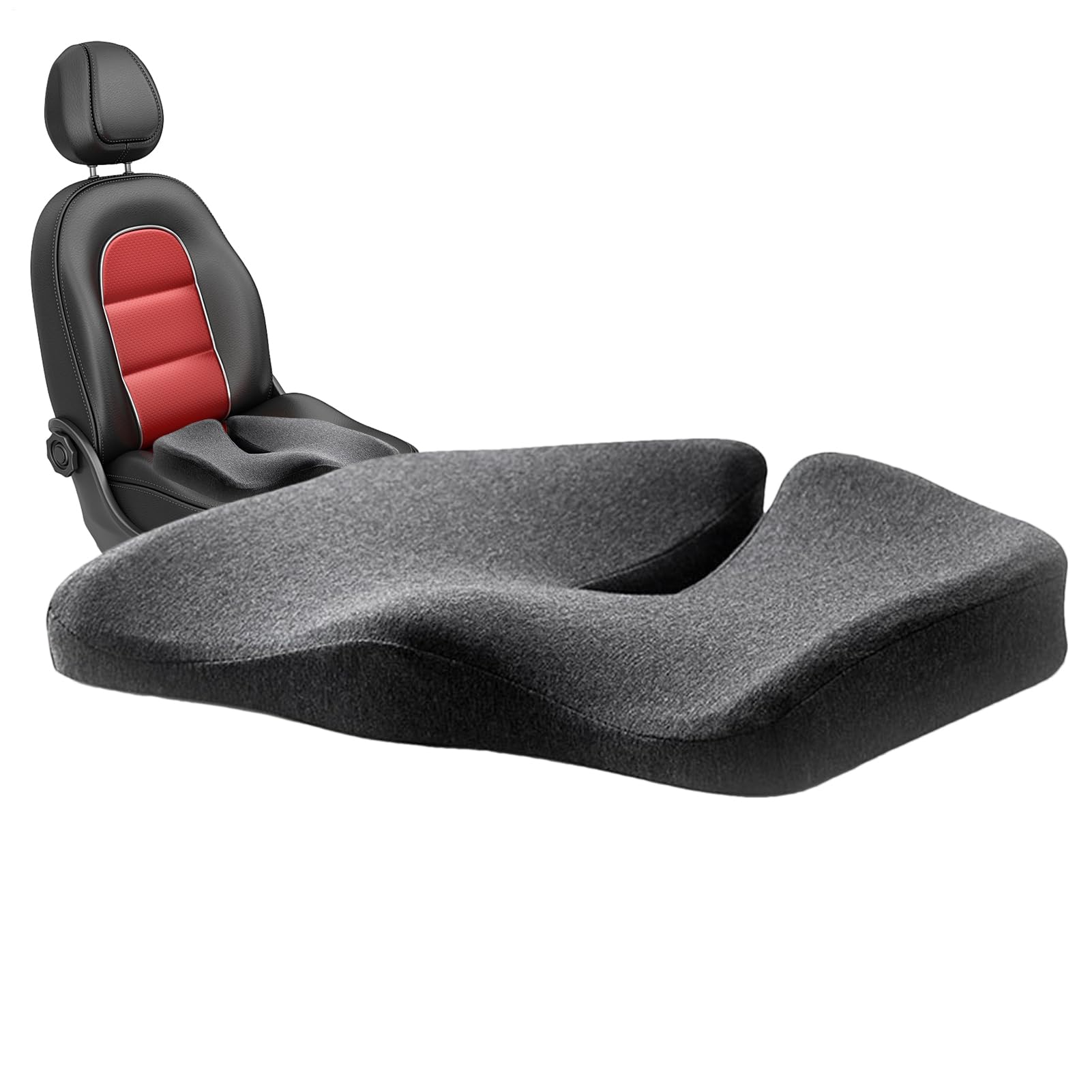 Cuscino per seduta in memory foam, antiscivolo, cuscino ortopedico per | sedie da ufficio, sedili auto, sedie a rotelle, casa, viaggi, lavoro e