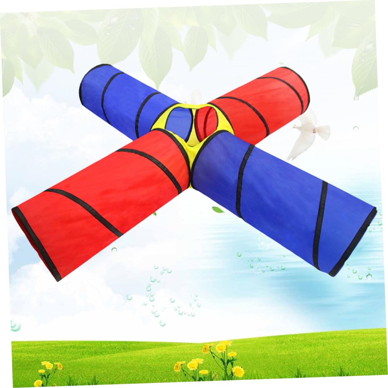 YARNOW Túnel de Plegable para Divertido Interactivo para Gatear para Interiores Fácil de Transportar y Almacenar Seguro para Pequeños