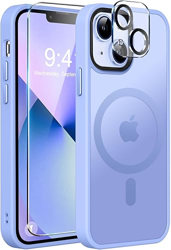 Vista 417 de MOCCA - Funda magnética resistente para iPhone 11 de 6.1 pulgadas, compatible con MagSafe, protector de pantalla de vidrio + protector de lente