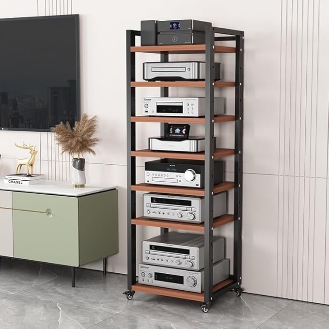 7Tier AV Media Stand Corner Rack, Entertainment Stereo Component ...