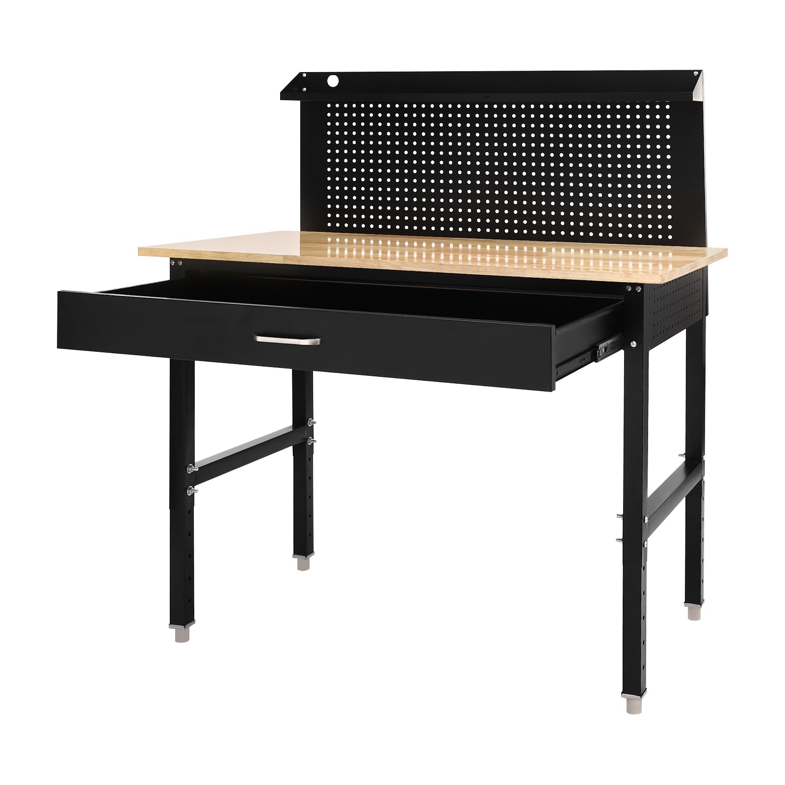 Large Drawer Adjustable Garage Workbench for Hobbyists in Garage
