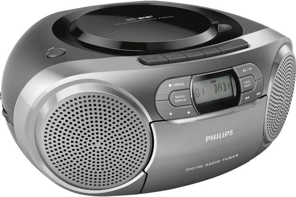 Philips Azb600/12 Audio Portable Cd Radio Recorder, Dynamic Bass Boost, Silver