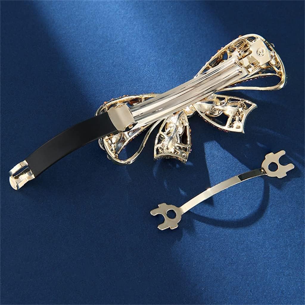 リボンクリップ ヘッドドレス ヘアクリップ 女性 ポニーテール スプリングクリップ バックヘッド スプーン トップクリップ ヘアカー