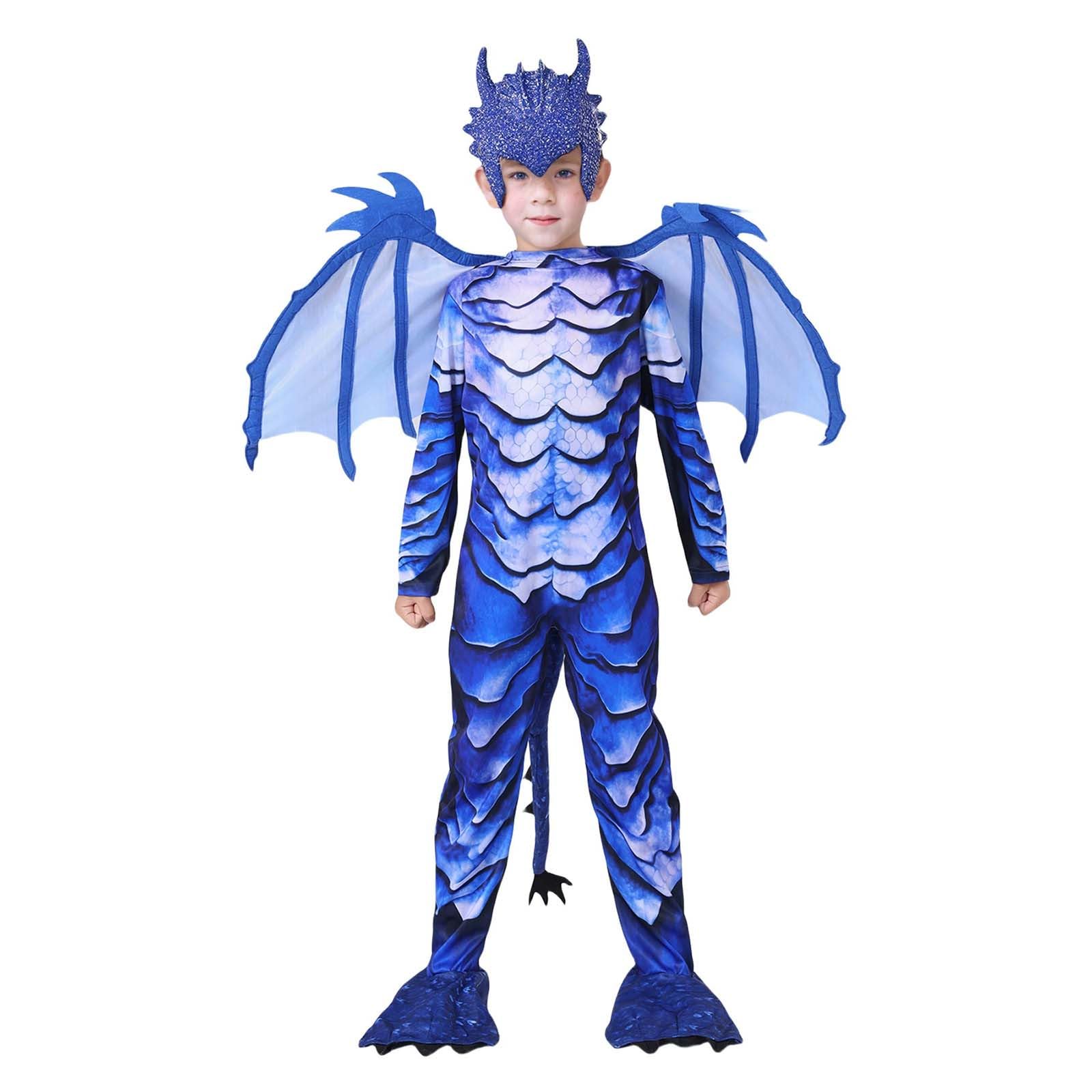 Generisch Kostium dziecięcy na Halloween, Cosplay, mróz, odgrywanie ról, dinozaur, występ, strój imprezowy