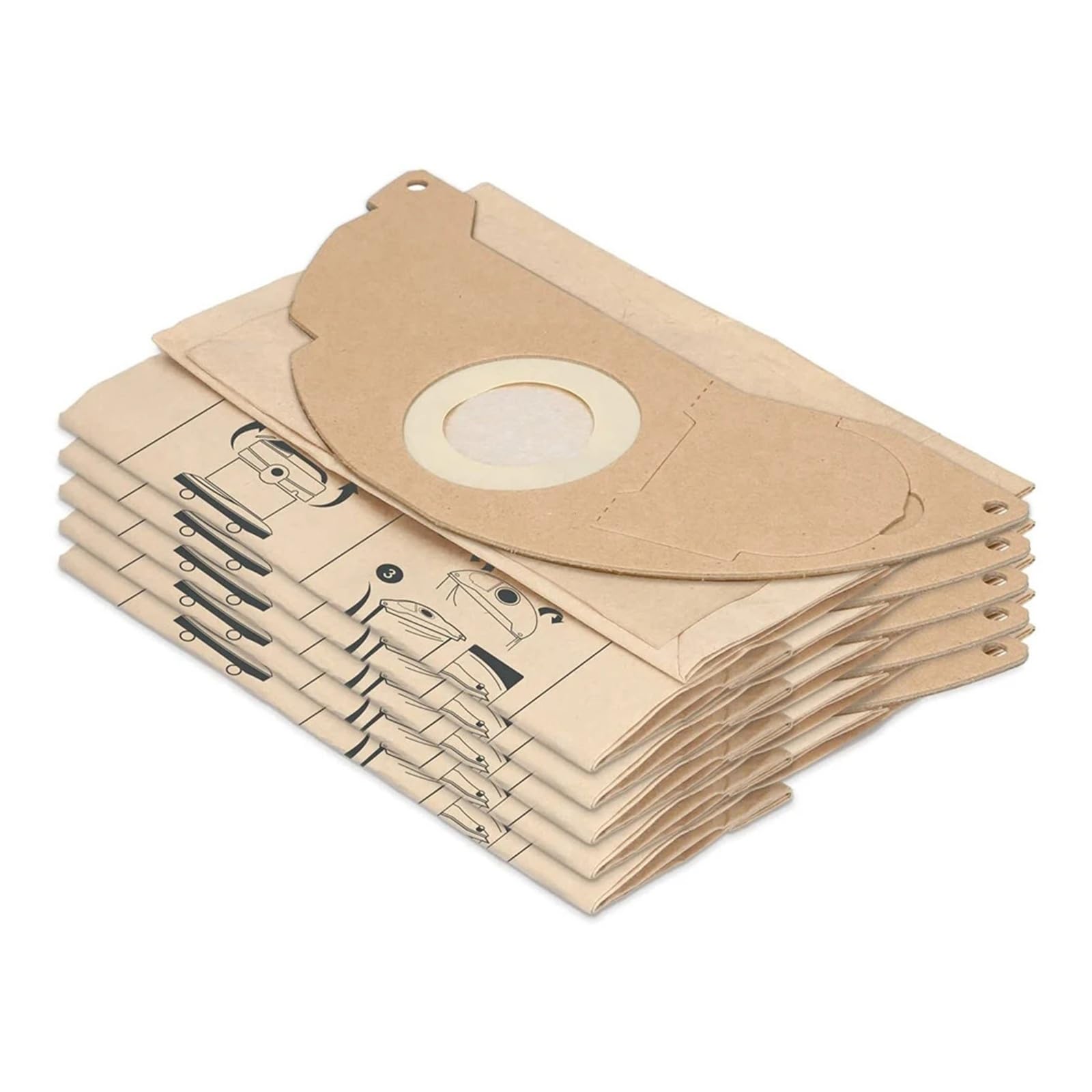 Lot de 10 sacs filtre pour aspirateur Karcher WD2 avec haute filtration des poussieres