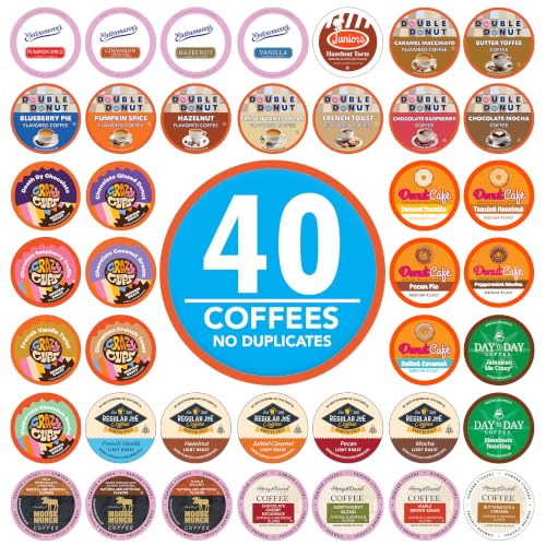 Crazy Cups Flavored Coffee Pods Variety Pack, Fully Compatible With All Keurig Flavored K Cups Brewers, Coffee Sampler, 40 Count Crazy Cups Flavored Coffee Pods Variety Pack, Fully Compatible With All Keurig Flavored K Cups Brewers, Coffee Sampler, 40 Count