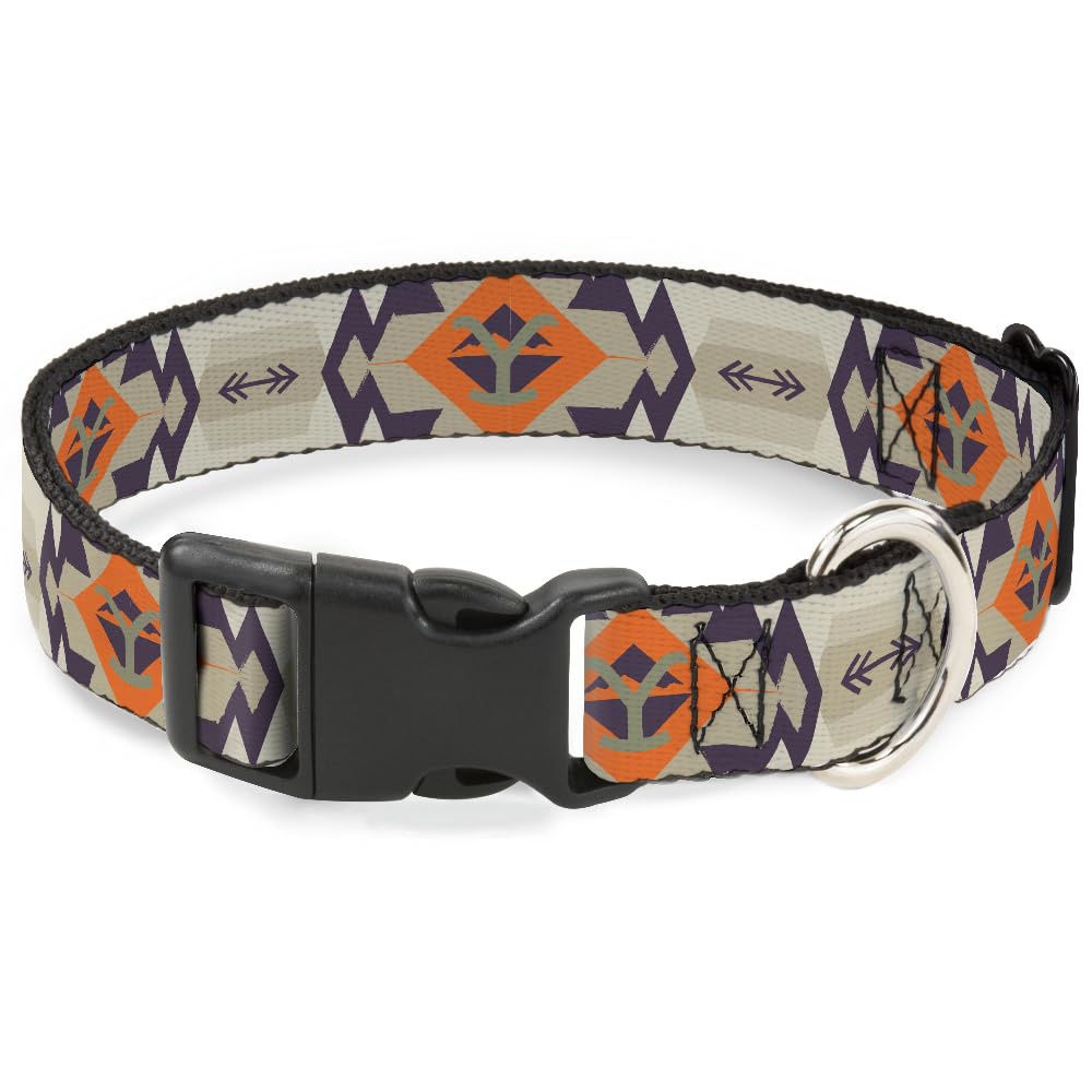 Collier Yellowstone Paramount Network en plastique bleu orange