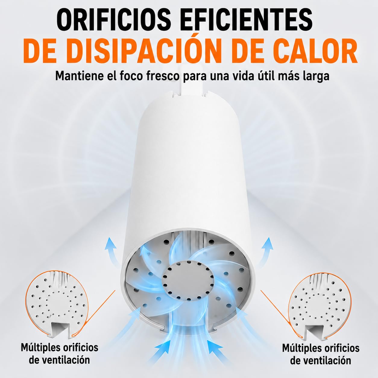 ONSSI® Foco LED para Carril Monofásico de 2 Hilos 35W COB 3150 lm, CCT Regulable 3000K/4500K/6000K,Ángulo 36°, Rotación 360°/90°, Blanco,Ideal para Tiendas, Galerías y Hogar